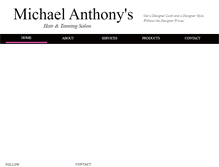 Tablet Screenshot of michaelanthony-salon.com